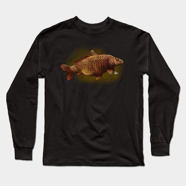 Carp golden Long Sleeve T-Shirt by Sandarmi